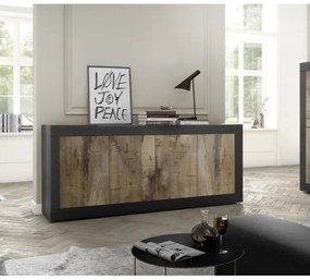 NERILA komód fekete/barna