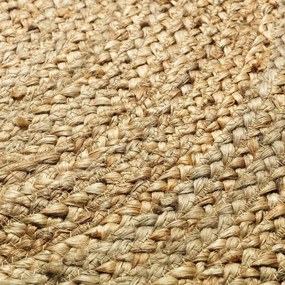 Fehér-natúr színű kerek szőnyeg ø 120 cm Shira – douceur d'intérieur