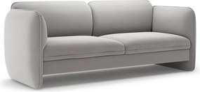 Világosszürke bársony kanapé 204 cm Georgia – Micadoni