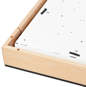 Mennyezeti lámpa NATURAL SQUARE 4xE27/15W/230V 48x48 cm fenyő/fekete