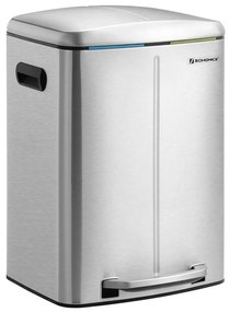 Dupla szemetes, 2 x 20 literes konyhai szemetes, ezüst