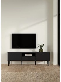 Fekete TV-állvány 177x57 cm Media – Tvilum