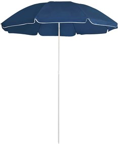 vidaXL kék kültéri napernyő acél rúddal 180 cm