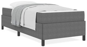 Ágykeret Világosszürke 90 x 190 cm Bársony anyag