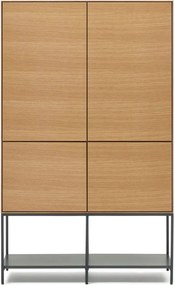 Natúr színű szekrény tölgyfa dekorral 97,5x160 cm Vedrana – Kave Home