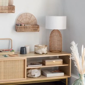 Atmosphera - Asztali lámpa KARLA 1xE27/25W/230V rattan