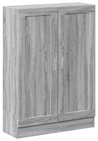szürke sonoma színű szerelt fa könyvszekrény 82,5x30,5x115 cm