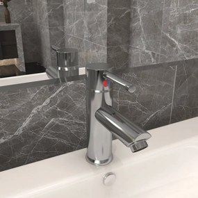 Ezüst fürdőszobai mosdócsaptelep 130 x 176 mm