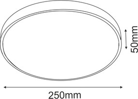Antigo Ika 1061 Süllyesztett mennyezeti lámpa 1x18W/LED 3000K 1200lm IP54