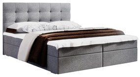 Franciaágy  Boxspring 180 cm Fade 2 (szürke) (matraccal és tárolóhellyel). 1046502