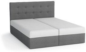 Franciaágy  Boxspring 160x200 cm Waller (világosbarna) (ágyráccsal és matraccal). 1007731