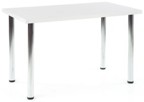 Modex 120 étkezőasztal fehér  asztallappal, króm lábbal