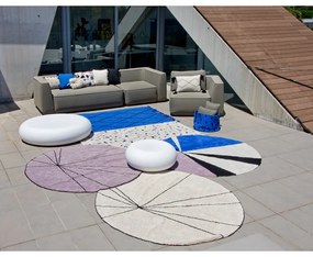 Krémszínű mosható kézi szövésű pamut kerek szőnyeg ø 160 cm Trace Beige – Lorena Canals