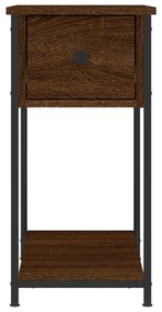 2 db barna tölgyszínű szerelt fa éjjeliszekrény 30x60x60 cm