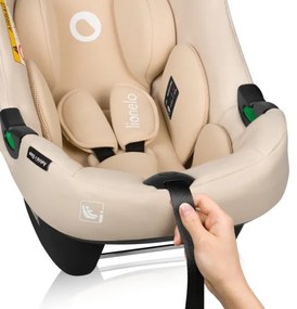 Lionelo - ASTRID SET i-Size 40-87 cm forgatható autósülés bázissal, homokbézs