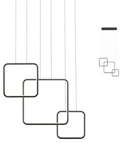 Redo 01-2098 - LED Dimmelhető csillár zsinóron THAI LED/66W/230V 3000K fekete