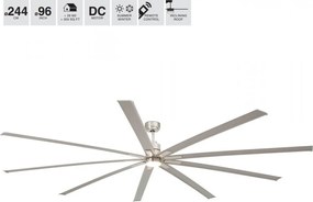 Ventilátoros Lámpa Nikkel MANHATTAN FARO 33496