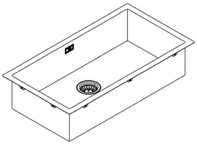 GROHE 31580SD1 - Konyhai mosogató K700 864 × 464 mm rozsdamentes acél