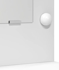 LED-es pipereasztal Fehér 50x41x135 cm