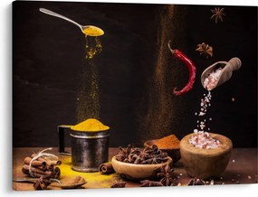 Kép - Fűszerek mozgásban (70x50 cm)