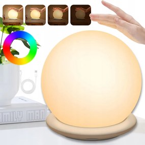 Gyerek éjjeli lámpa, Meleg fény, 8 szín , Időzítővel, Tompítható