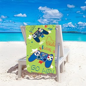 Strandtörölköző GO WIN 100x180 cm zöld, 100% mikroszálas