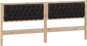 vidaXL Fejtámla Egyéb Barna és fekete 200 cm Tömör fenyőfa