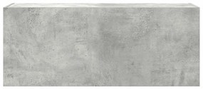 Betonszürke szerelt fa fali fürdőszobaszekrény 100 x 25 x 40 cm