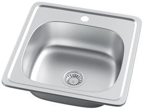 Erga HD, 1 kamrás acél mosogató 485x485x160 mm, ERG-MLS-HD4848S