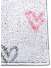 Fehér gyerek szőnyeg 160x235 cm Hearts – Hanse Home