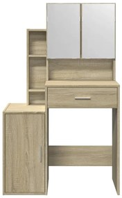 sonoma tölgy színű fésülködőasztal szekrénnyel 80 x 35 x 132 cm
