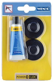 Fekete függő öntapadós fém fürdőszobai kiegészítő szett Classic – Wenko