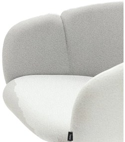 Világosszürke kárpitozott étkezőfotel Add – Teulat