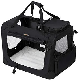 Összecsukható kisállathordozó 91 x 63 x 63 cm, XXL-es kutyaszállító, fekete