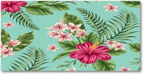 Konyhai panel Hawaii virágok 140x70 cm Ragasztó