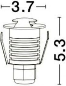 NOVALUCE 8038801 BANG Kültéri Talajba Építhető Lámpa LED IP67