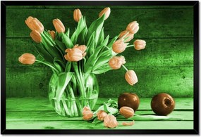 Poszter keretben 60x40 Zöld, wenge