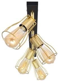 Spotlámpa TUBE 4xE27/15W/230V arany/fekete