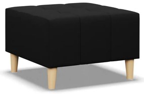 Oslo puff, fonott, 70x70, fekete