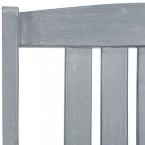 4 db szürke tömör akácfa kerti szék párnával