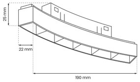 LED Lámpa sínrendszerhez MAGNETIC TRACK LED/6W/48V 4000K fekete
