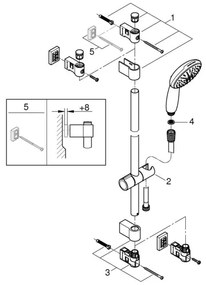 GROHE 27948001 - VITALIO START 110 zuhanyszett, 600 mm, fényes króm