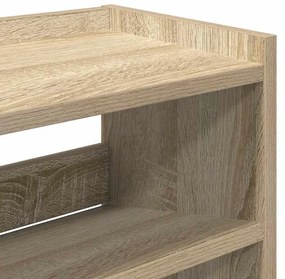 sonoma tölgy színű szerelt fa cipőtartó 80x25x100 cm