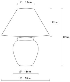 Lucide 47507/81/36 - Asztali lámpa RAMZI 1xE27/60W/230V szürke