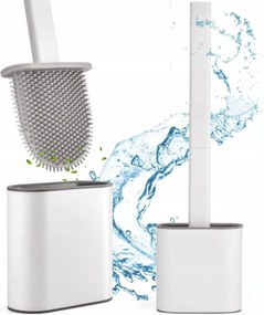 Szilikon Wc kefe Wc Szerelés Padló Fal Fehér