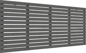 vidaXL szürke tömör fenyőfa fali fejtámla 206 x 3 x 91,5 cm