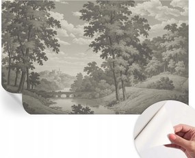 Dekoratív öntapadós fotótapéta Hálószobába Kastély és híd 416x254 cm