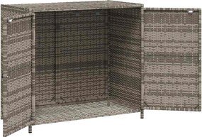 vidaXL szürke polyrattan kerti tárolószekrény 83x45x76 cm