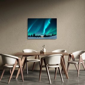 Üveg kép - Aurora Borealis (70x50 cm)