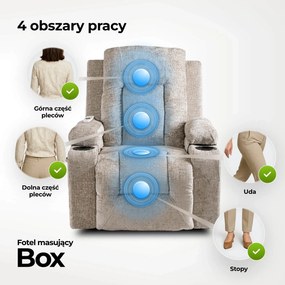 Masszázsfotel Banesto (bézs bársony)  . Akció -21%. 1128929